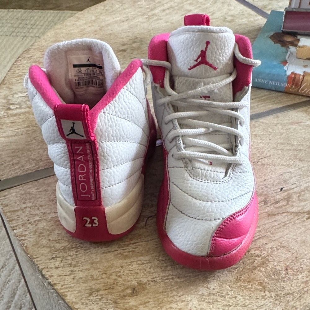 Jordan Kids' Pink and White Sneakers
